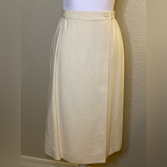 Jaeger 100% Raw Silk Women’s Jacket and Skirt Set. UK Size 12, US 8. Ivory. - Picture 7 of 9